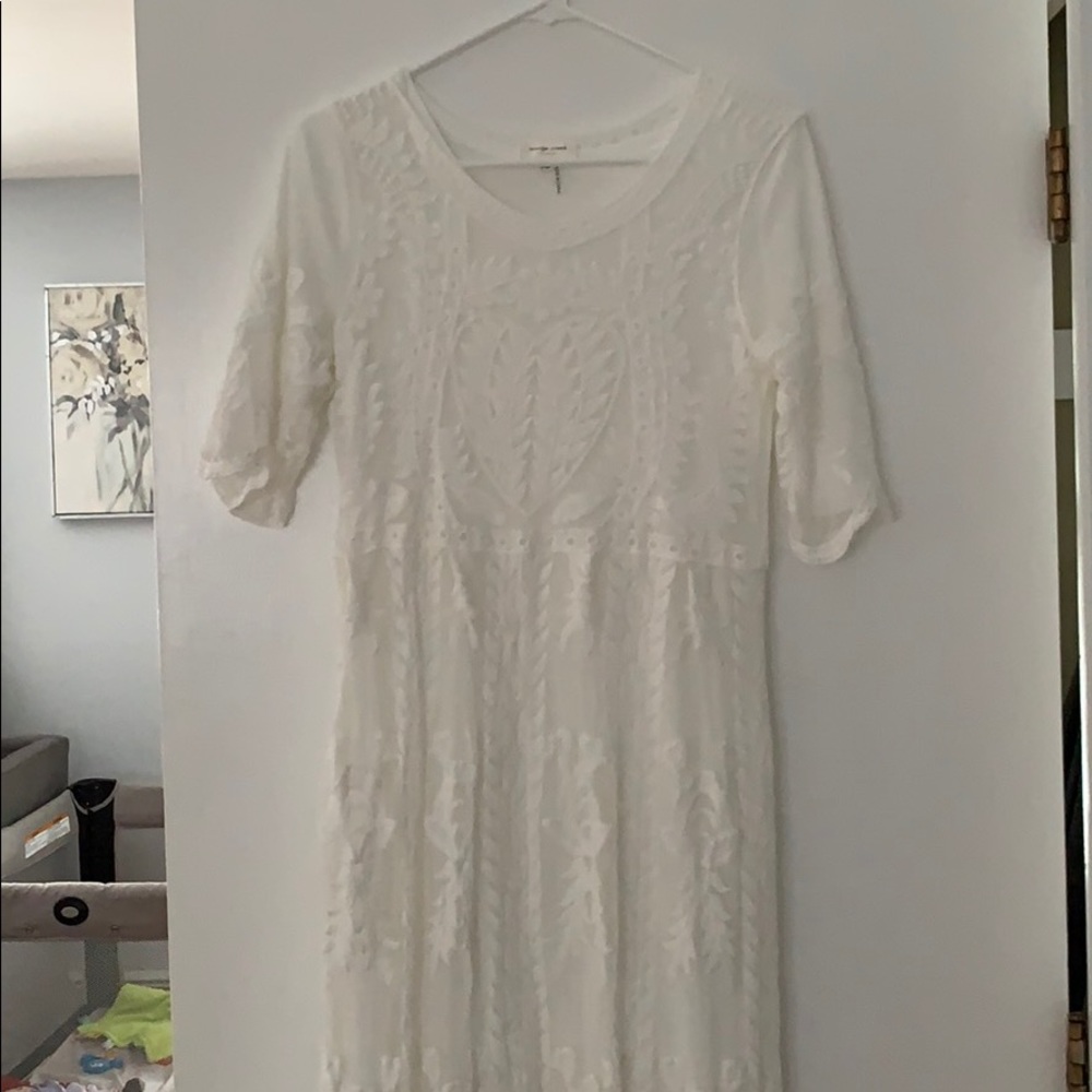 White Maxi Orange Creek Dress